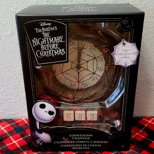 Disney Parks Nightmare Before Christmas Light-Up Countdown Clock Calendar NBC