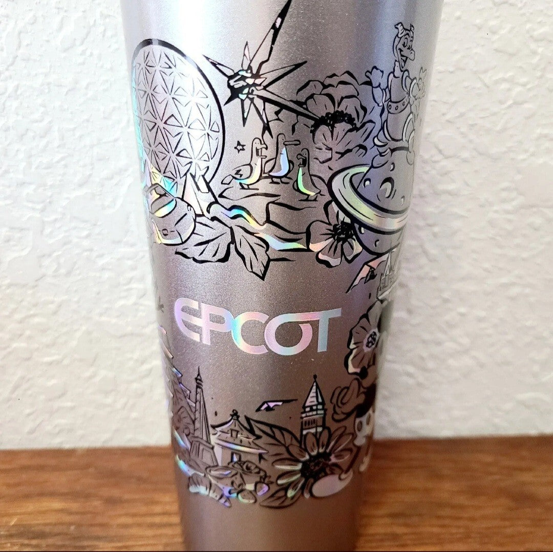 Walt Disney World 4 Park Starbucks Tumbler Magic Kingdom EPCOT Hollywood Animal