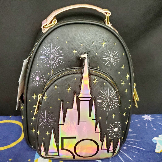 Disney World Parks 50th Anniversary Celebration Grand Finale Loungefly Backpack