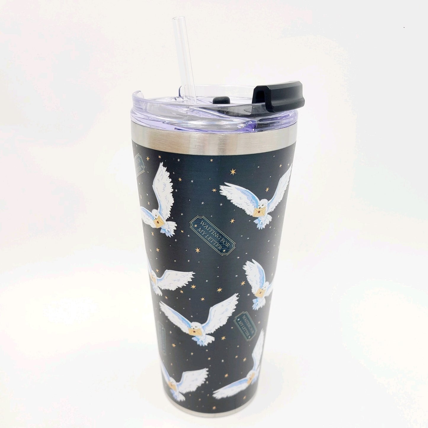 *Owl Backpack Tumbler ID Badge* Universal Harry Potter Hedwig Waiting My Letter