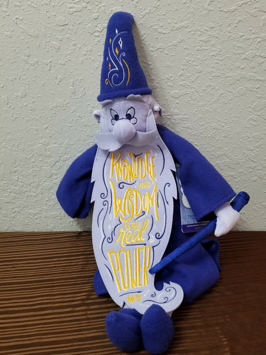 Disney Wisdom Collection Merlin 20" Limited Release Soft Plush Toy Sword Stone