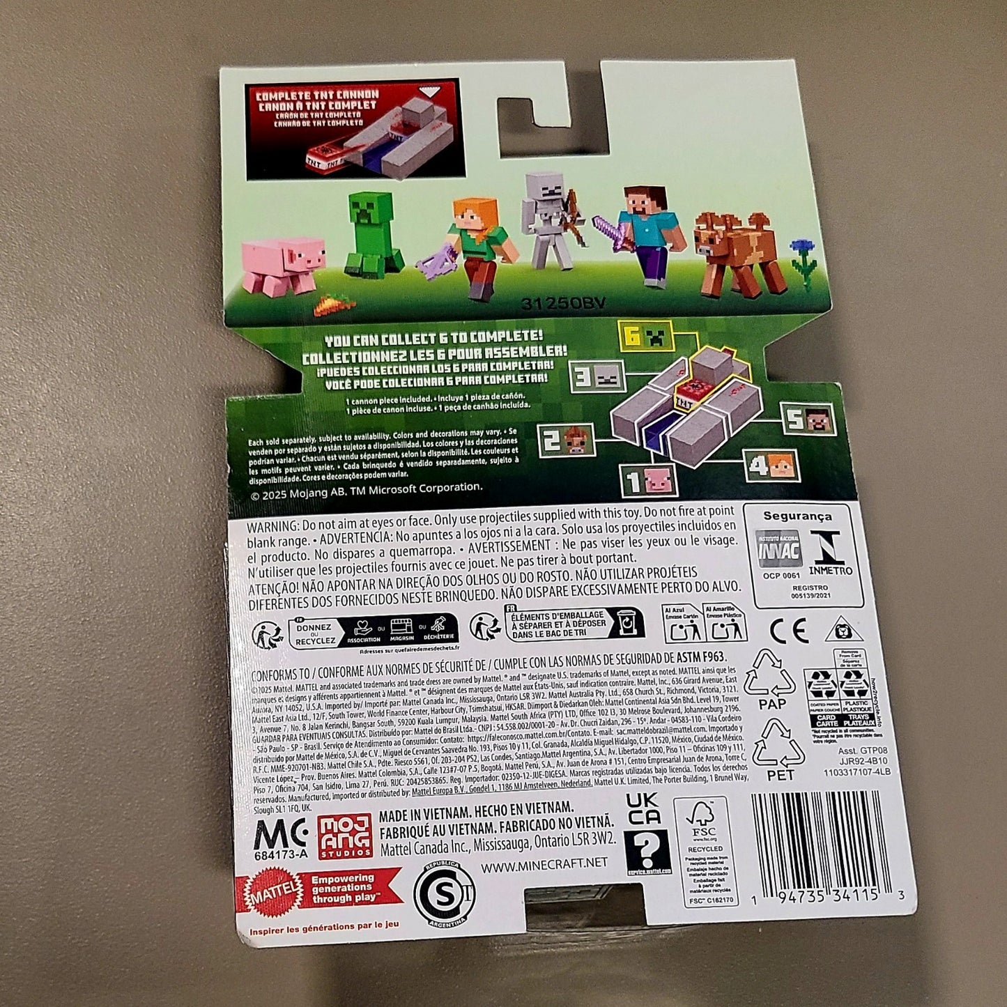 NEW Minecraft REDSTONE CHARGED Creeper 3.25" Figure & Accessory