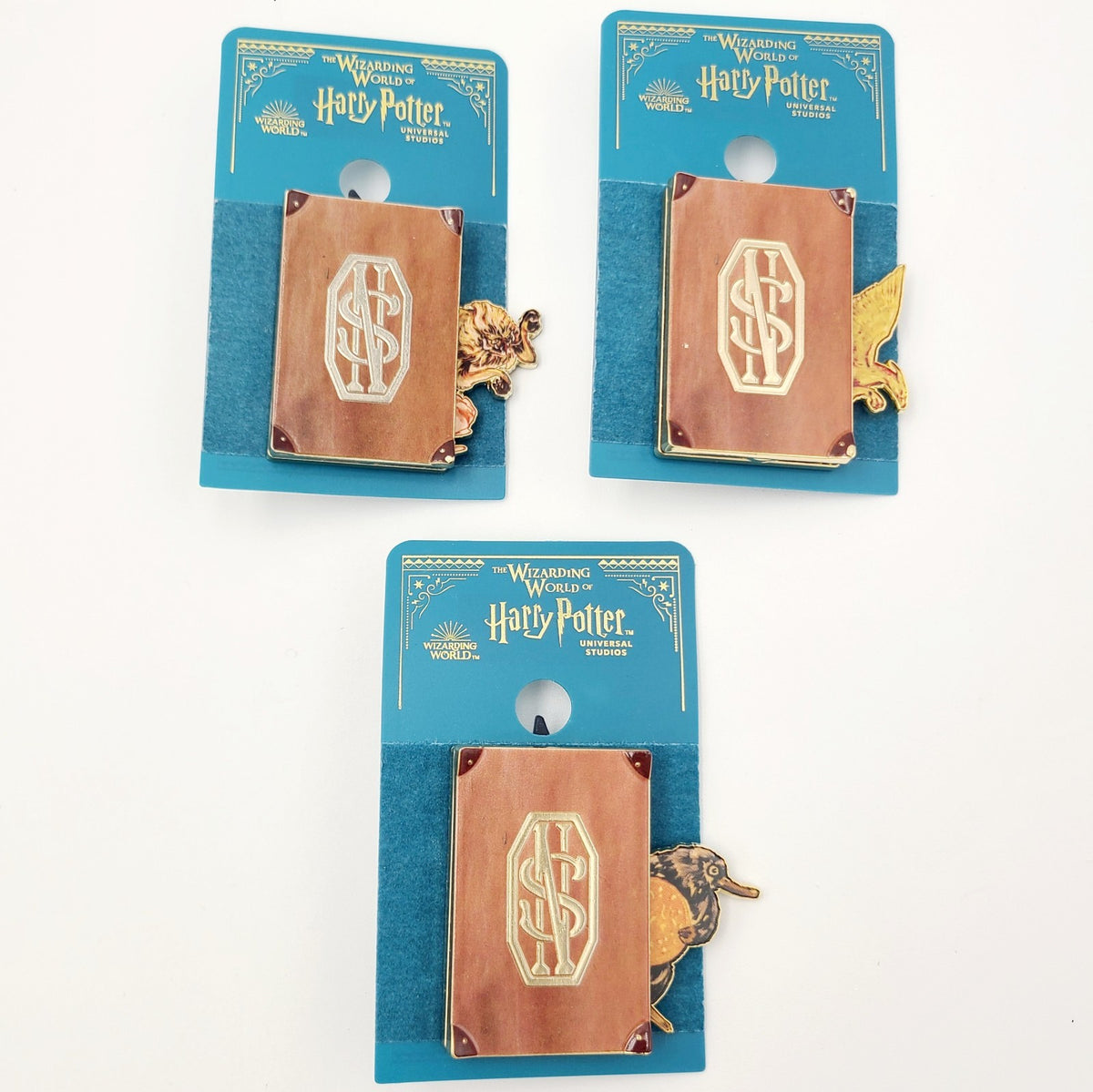 *3 Pin Set* Universal Epic Universe Fantastic Beasts Newt Briefcase Pins Niffler