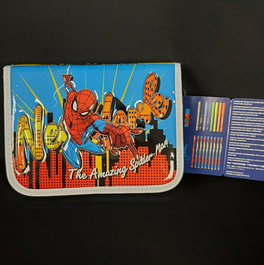 Disney Marvel Amazing Spider-Man Zip-Up Stationery Art Kit School Supplies Gift
