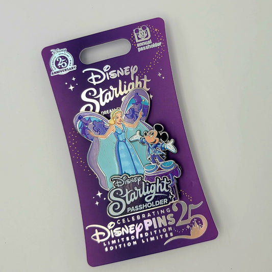 2025 Disney Park Starlight Parade Pinocchio Blue Fairy Passholder Exclusive Pin