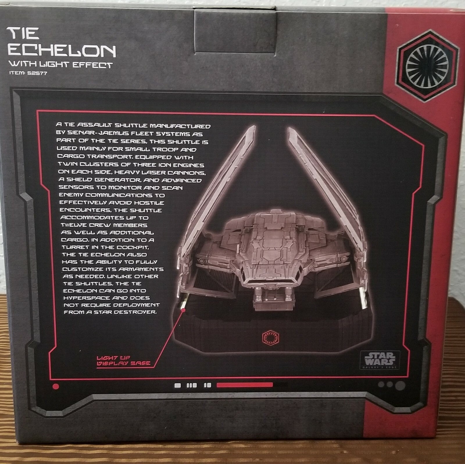 Disney Parks Star Wars Galaxy’s Edge Tie Echelon Figure With Light Effect