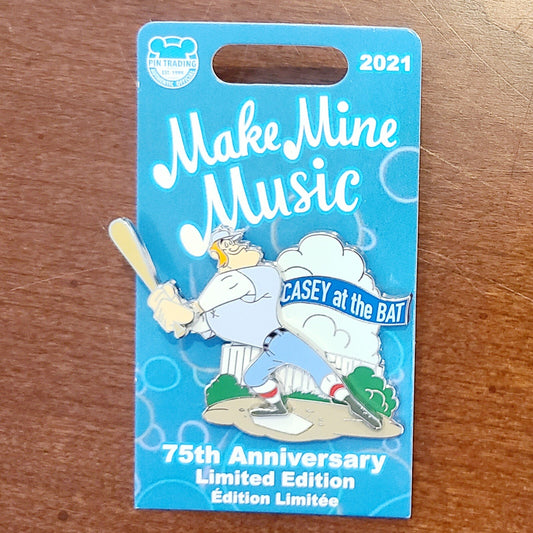 NEW Disney Parks Casey At The Bat / Make Mine Music 75th Anniversary LE 2021 Pin