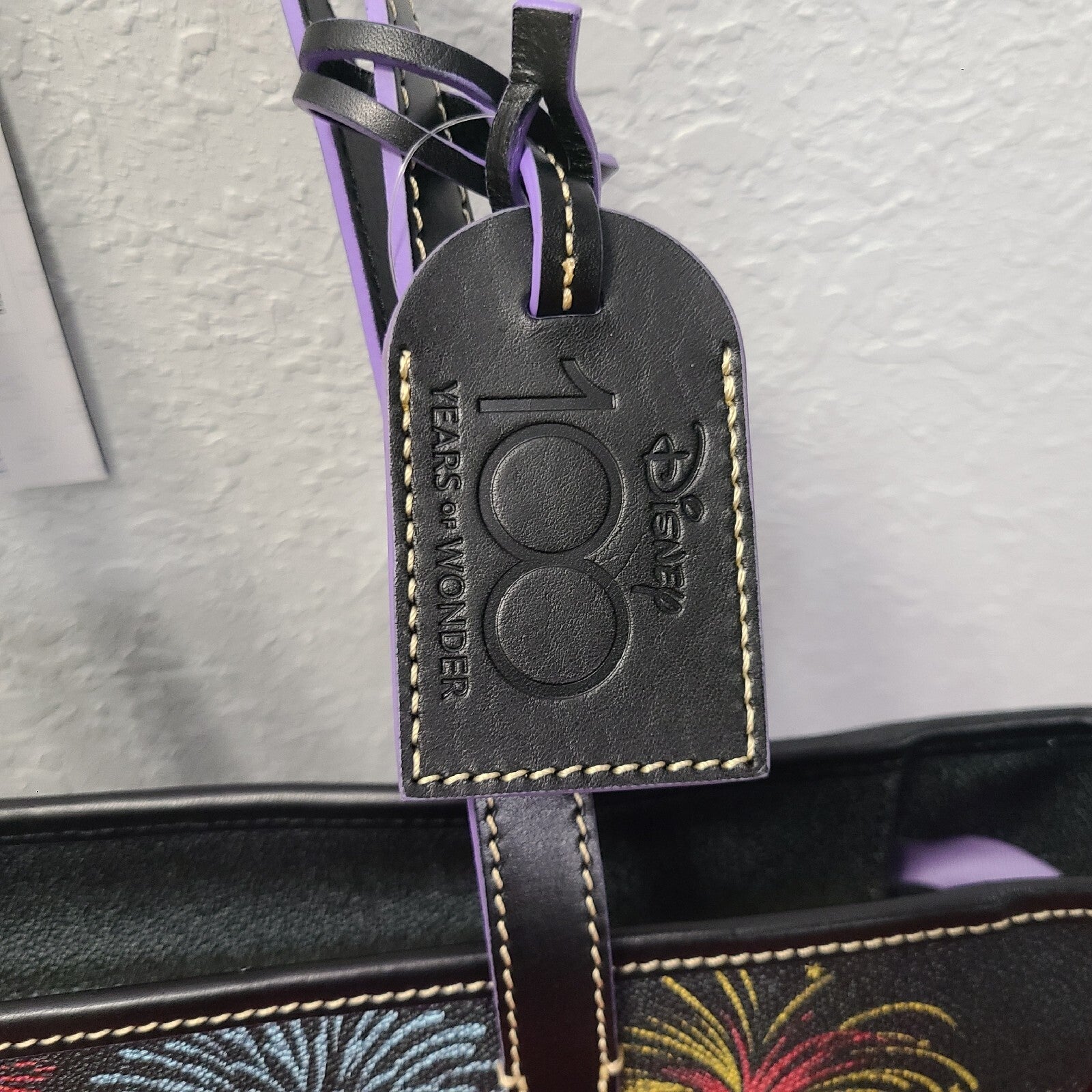 2023 Disney Park 100 Finale Dooney Bourke Partners Mickey Walt Firework Bag Tote