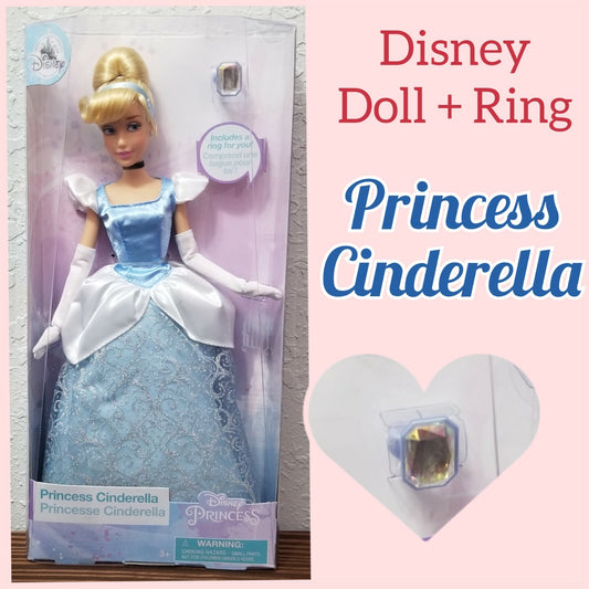 Disney Parks Princess Cinderella Classic 11.5" Dolls With Rings
