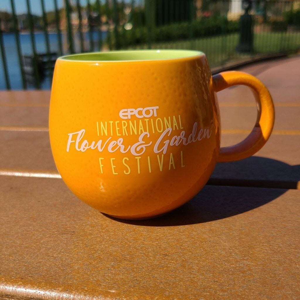 2022 Disney Parks EPCOT Flower & Garden Festival Orange Bird Head Coffee Mug NEW