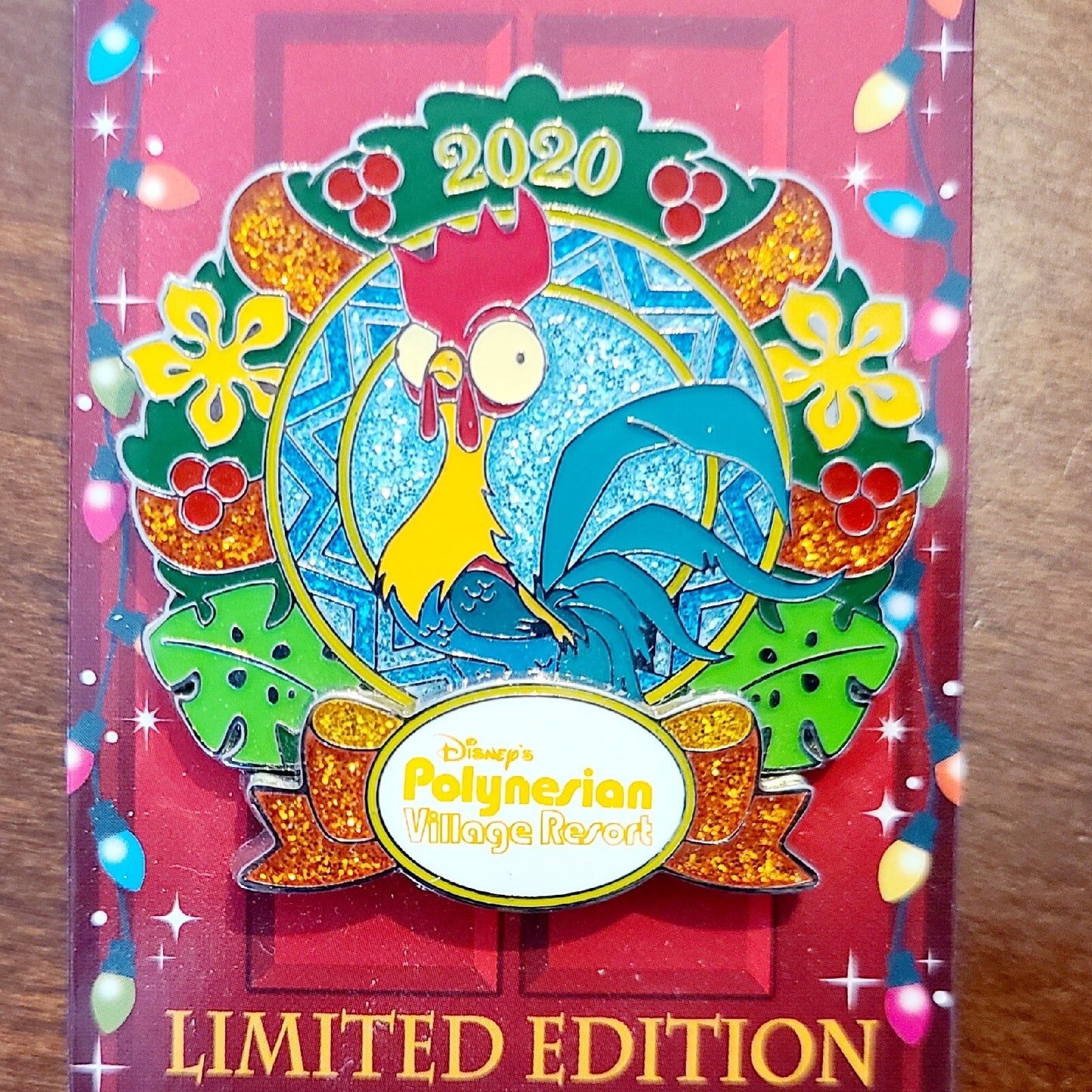 2020 Disney Parks Happy Holidays Polynesian Village Resort Hei Hei Pin LE 3000