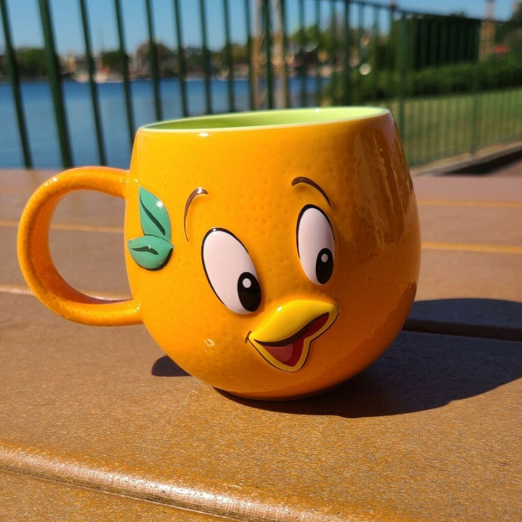 2022 Disney Parks EPCOT Flower & Garden Festival Orange Bird Head Coffee Mug NEW