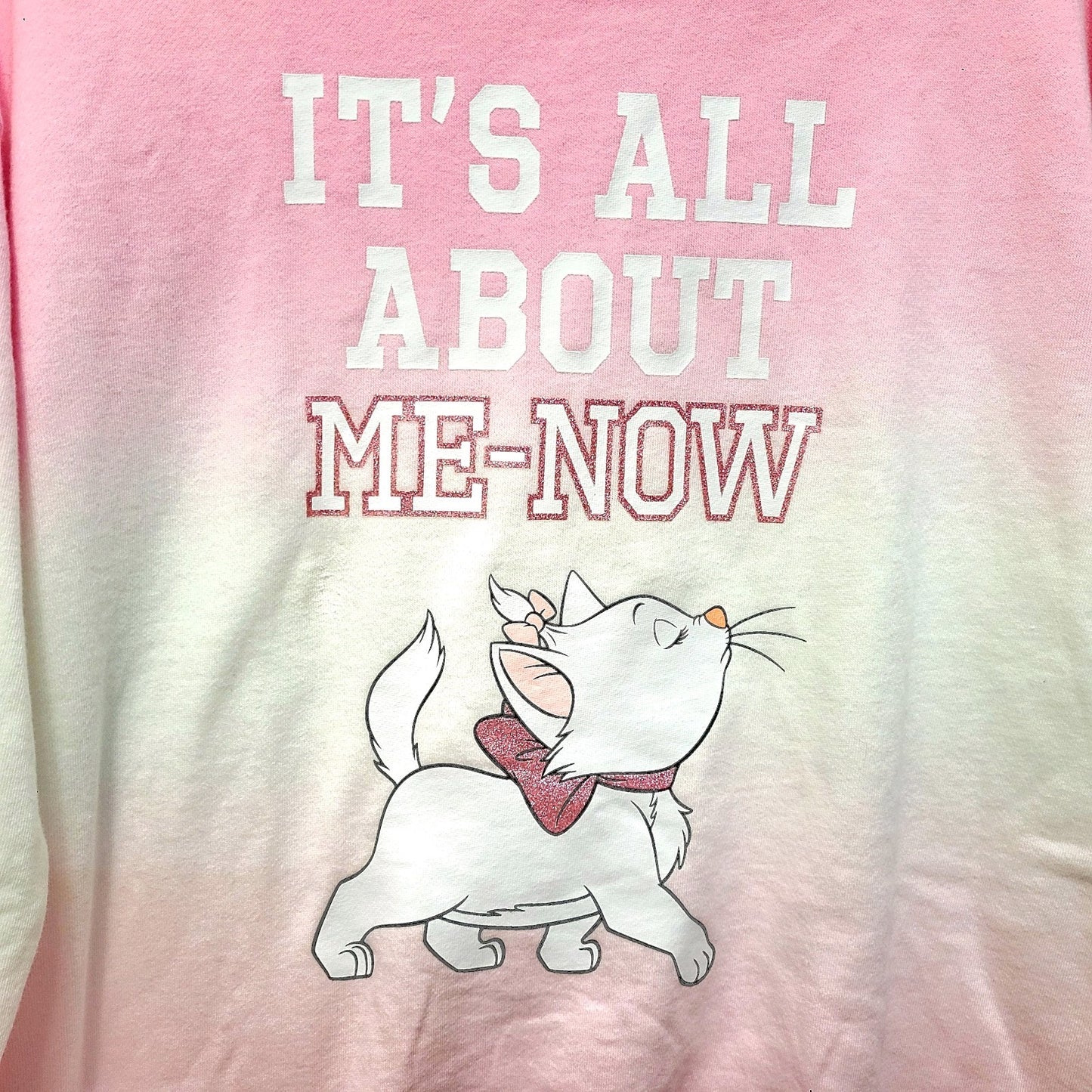 MEDIUM Disney Parks The Aristocats Marie Pink Sweatshirt ITS ALL ABOUT ME-NOW