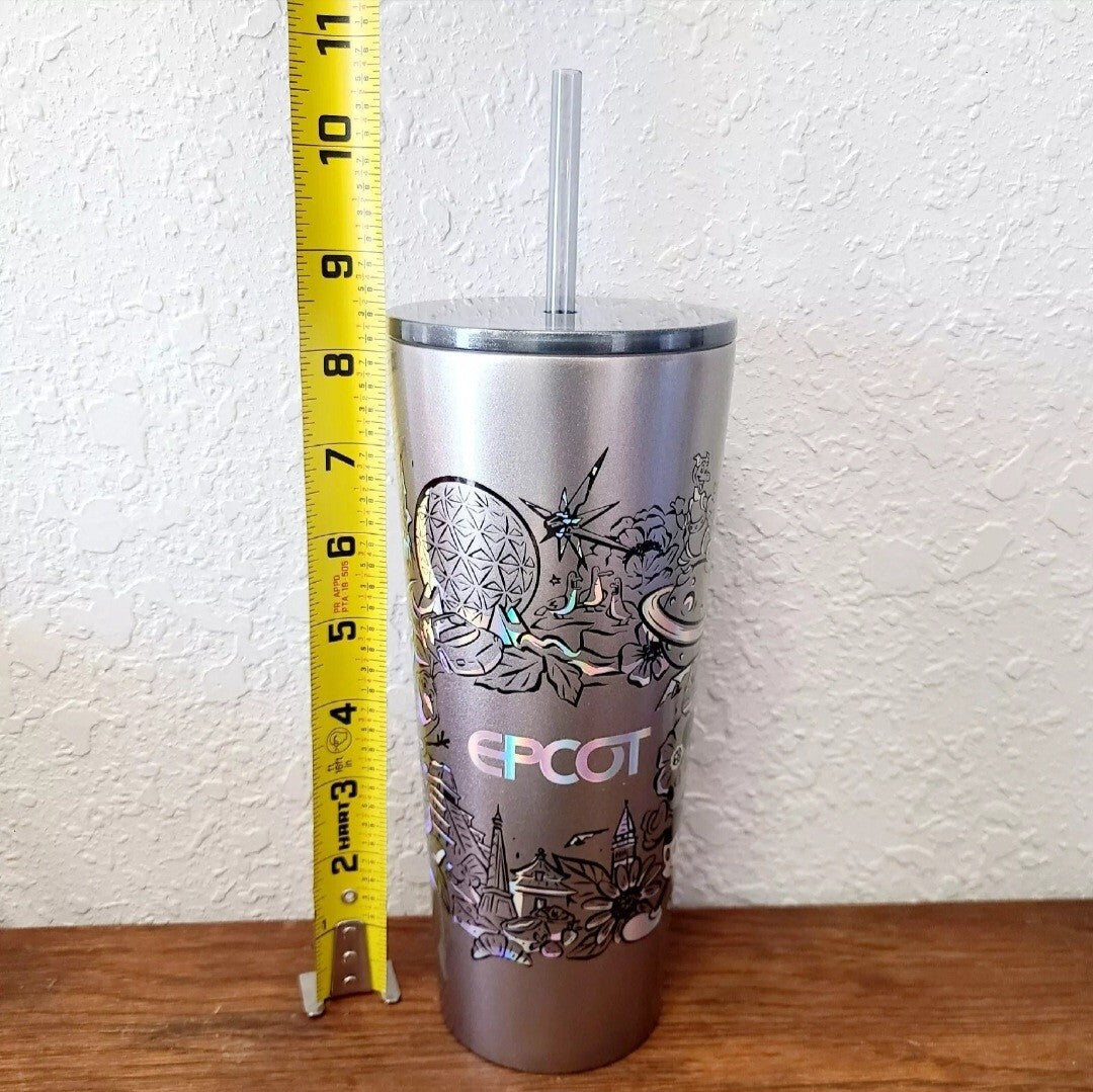 Walt Disney World 4 Park Starbucks Tumbler Magic Kingdom EPCOT Hollywood Animal