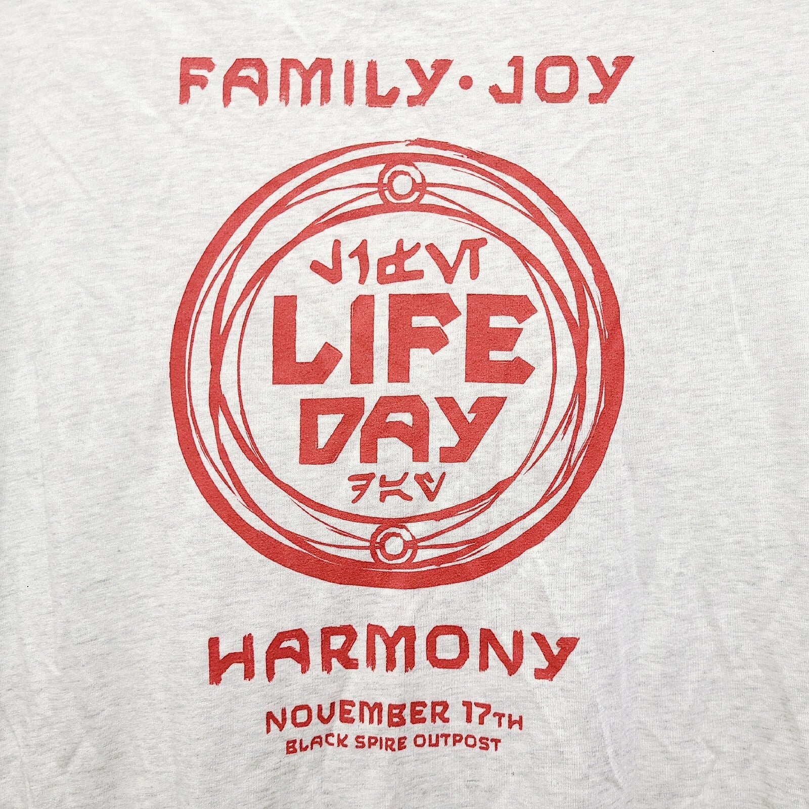 LARGE Woman 2021 Disney Parks Star Wars Family Life Day Harmony Chewbacca Shirt