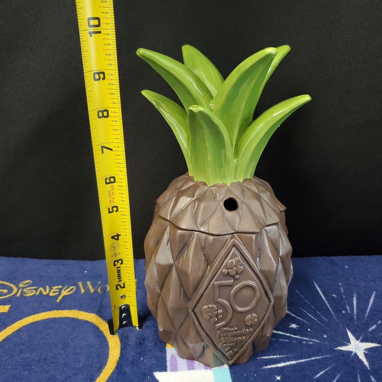 Walt Disney World Parks Polynesian Resorts 50th Anniv Pineapple Tiki Mug Sipper
