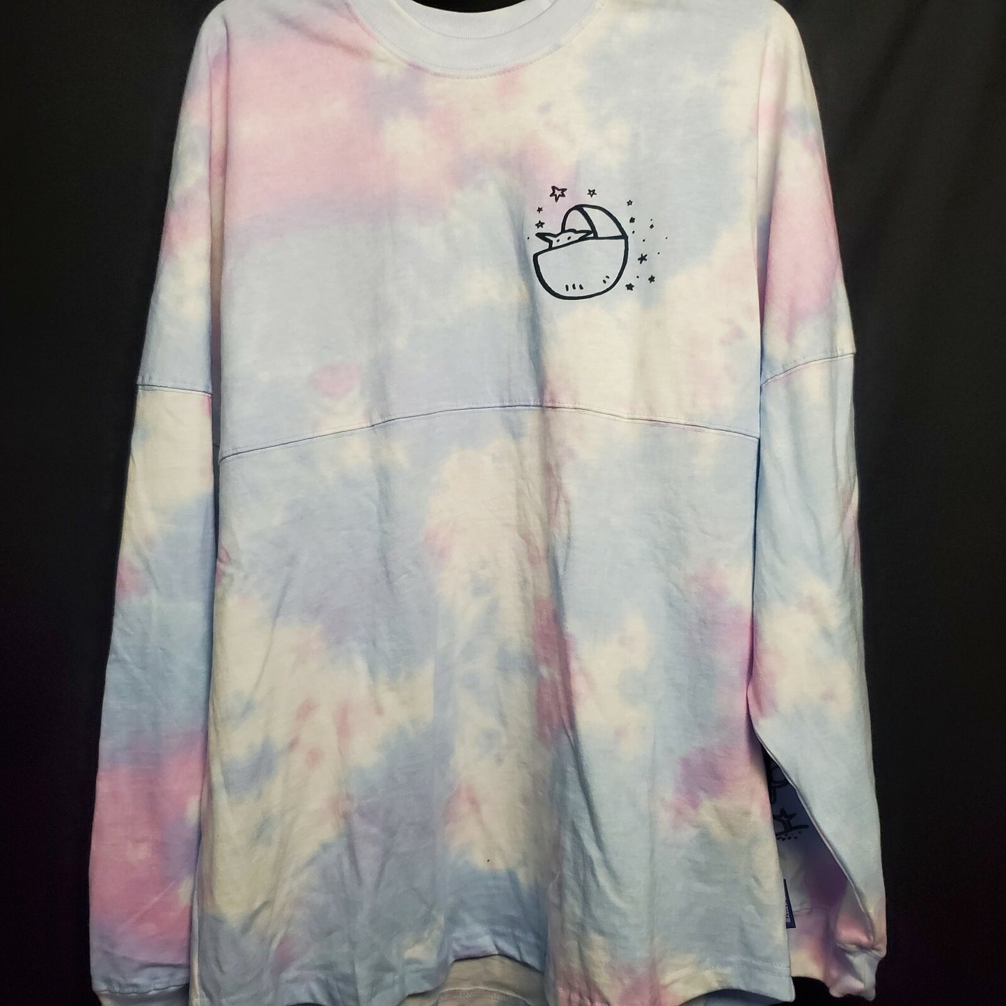 LARGE Disney Parks Star Wars Grogu Tie-Dye Spirit Jersey Mandalorian Baby Yoda