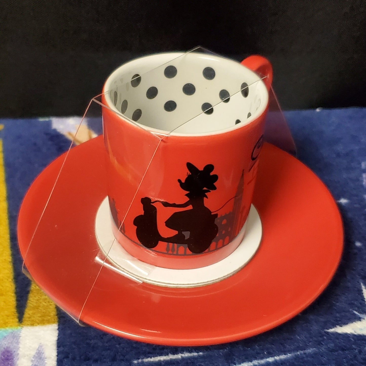 Disney Park EPCOT Italy World Showcase Minnie Ciao Bella Espresso Cup Saucer Set