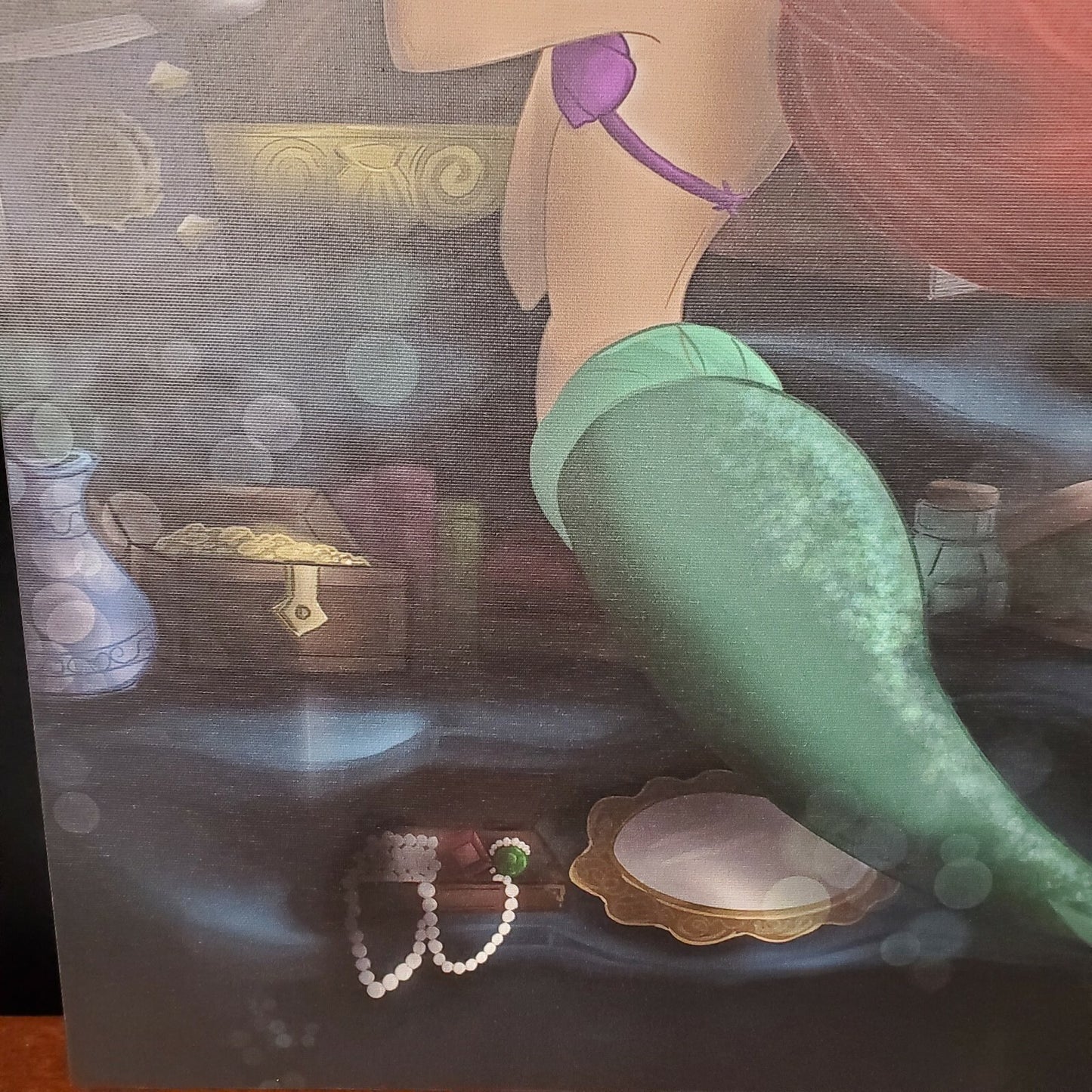 Disney Fan Art of Heather L. Bean 16"x20" Canvas The Flame Mermaid Ariel Digital
