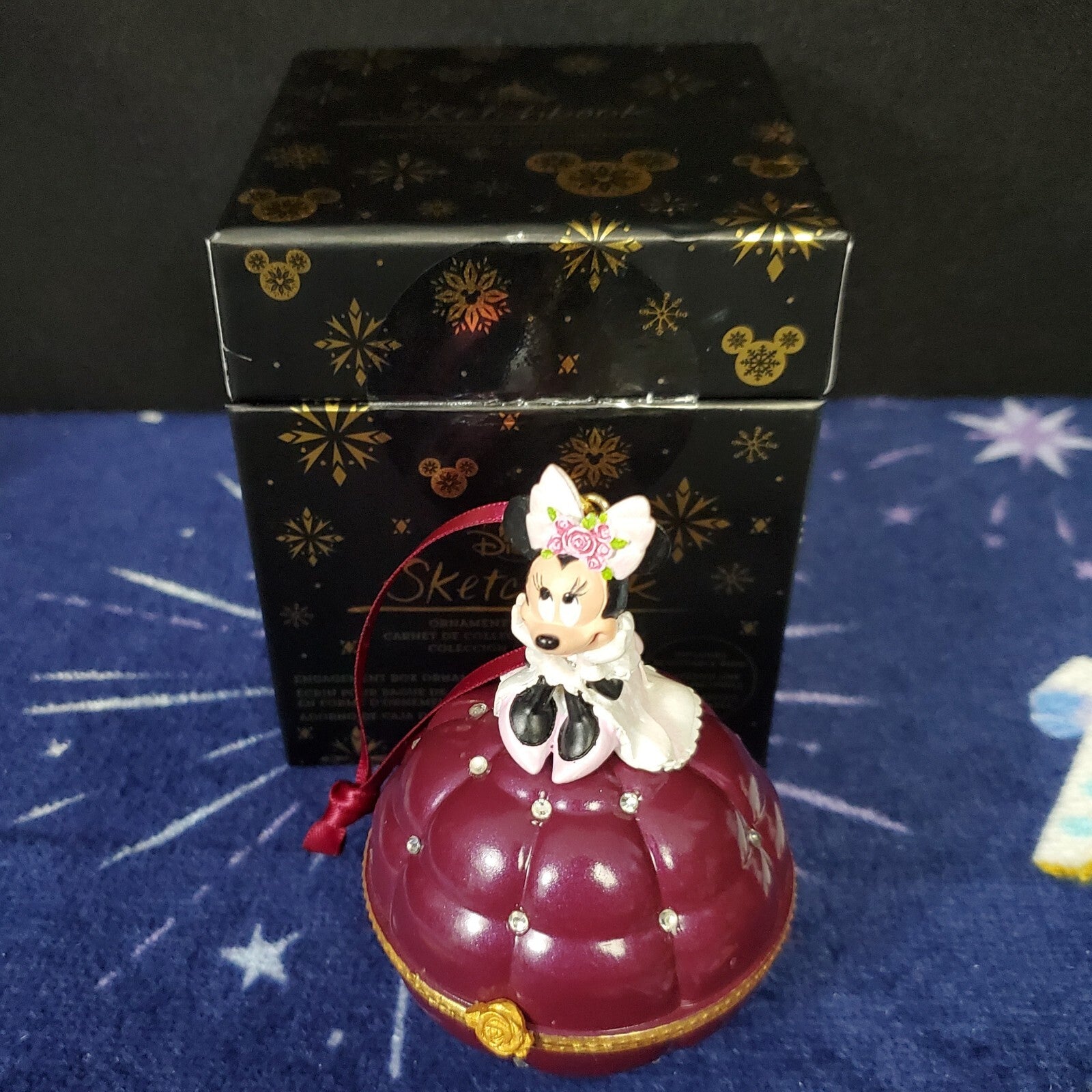 2022 Disney Parks Sketchbook Ornament Engagement Box Minnie Mouse Wedding New
