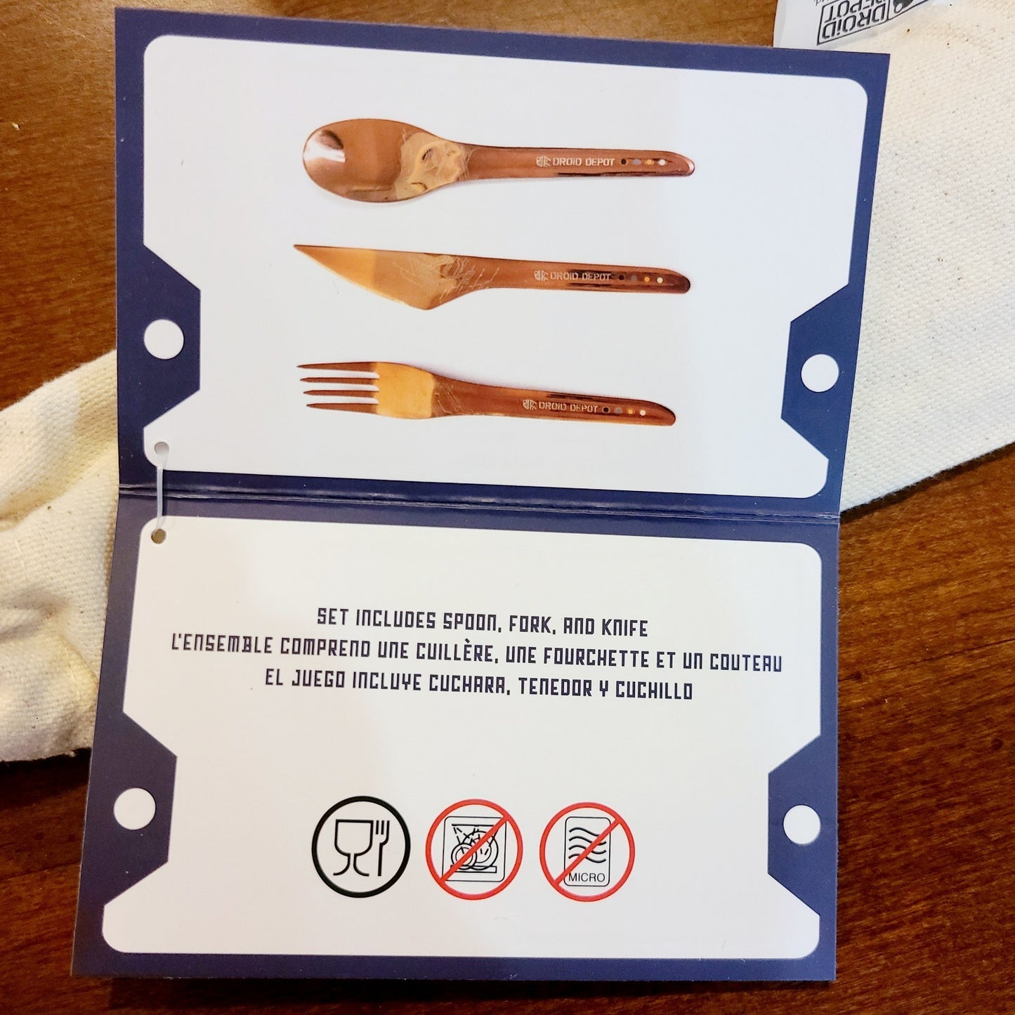 Disney Parks Star Wars Galaxy’s Edge Droid Depot Dining Utensil Set Knife Fork