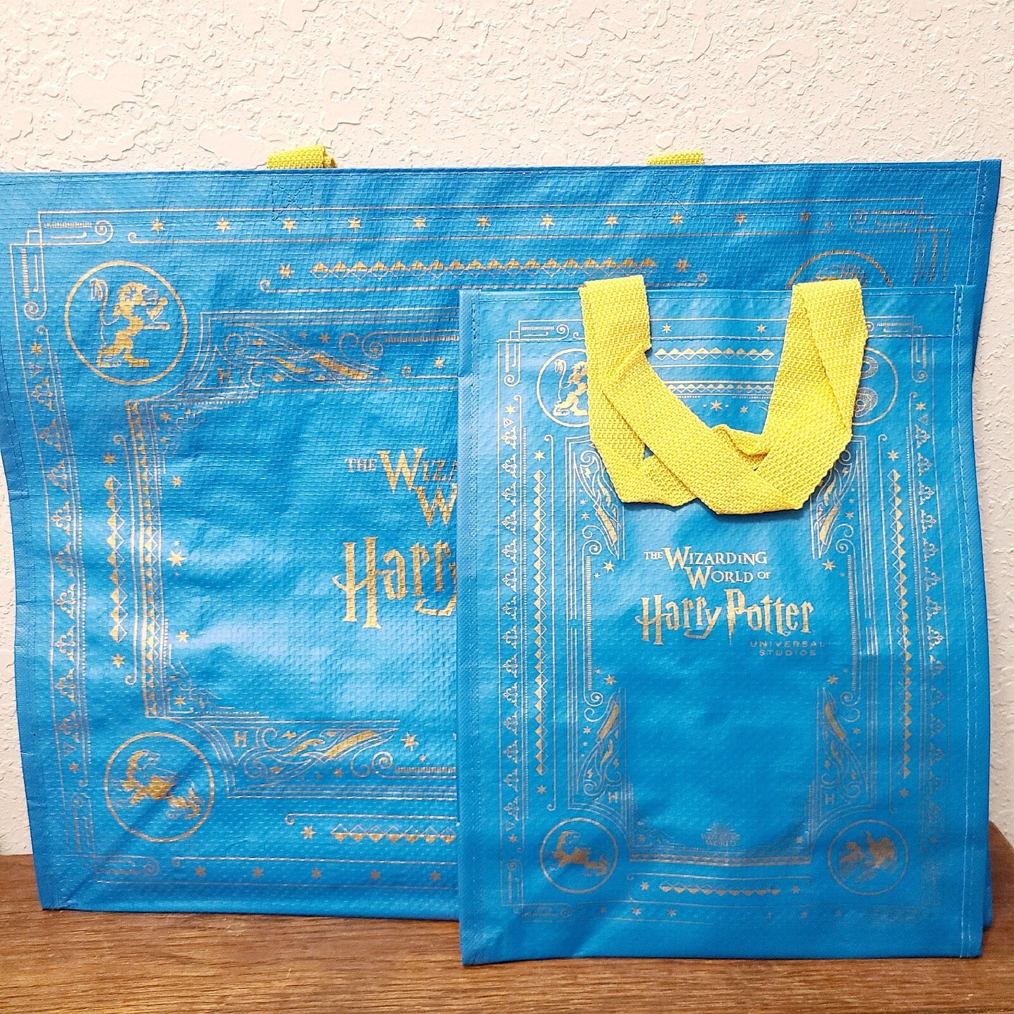 *2 Reusable Bag Set* Studios Wizarding World of Harry Potter Tote Gift Bag NEW