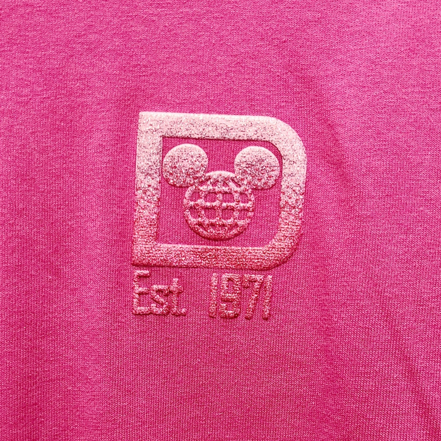 LARGE Disney Parks Walt Disney World Orchid Hot Pink Magenta Spirit Jersey Adult