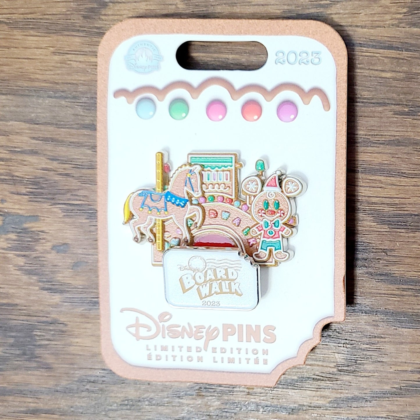 NEW 2023 Disney Parks Christmas Gingerbread Boardwalk Resort LE Pin Mickey Mouse
