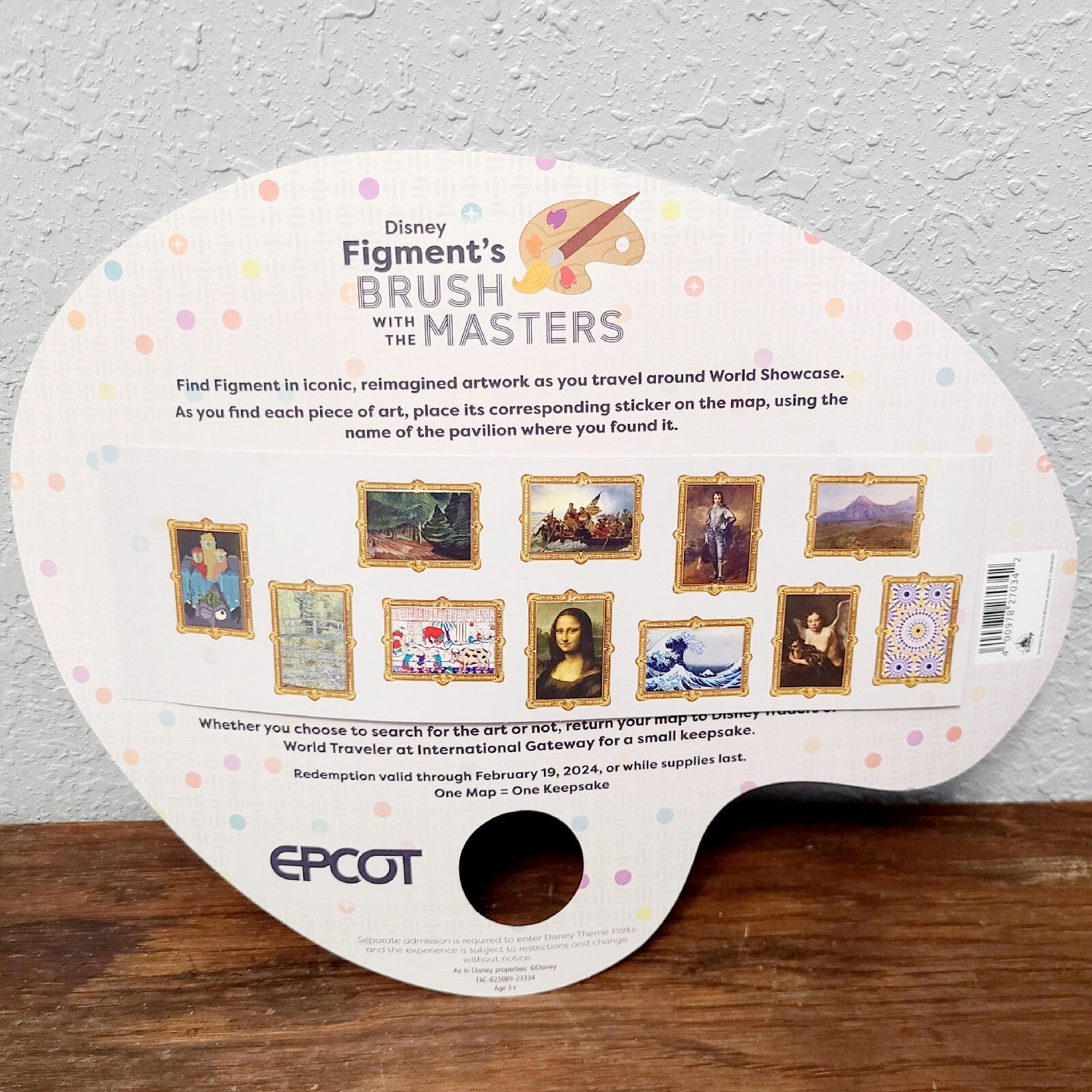 2024 Disney Parks EPCOT Festival Of The Arts Scavenger Hunt Map Stickers Figment