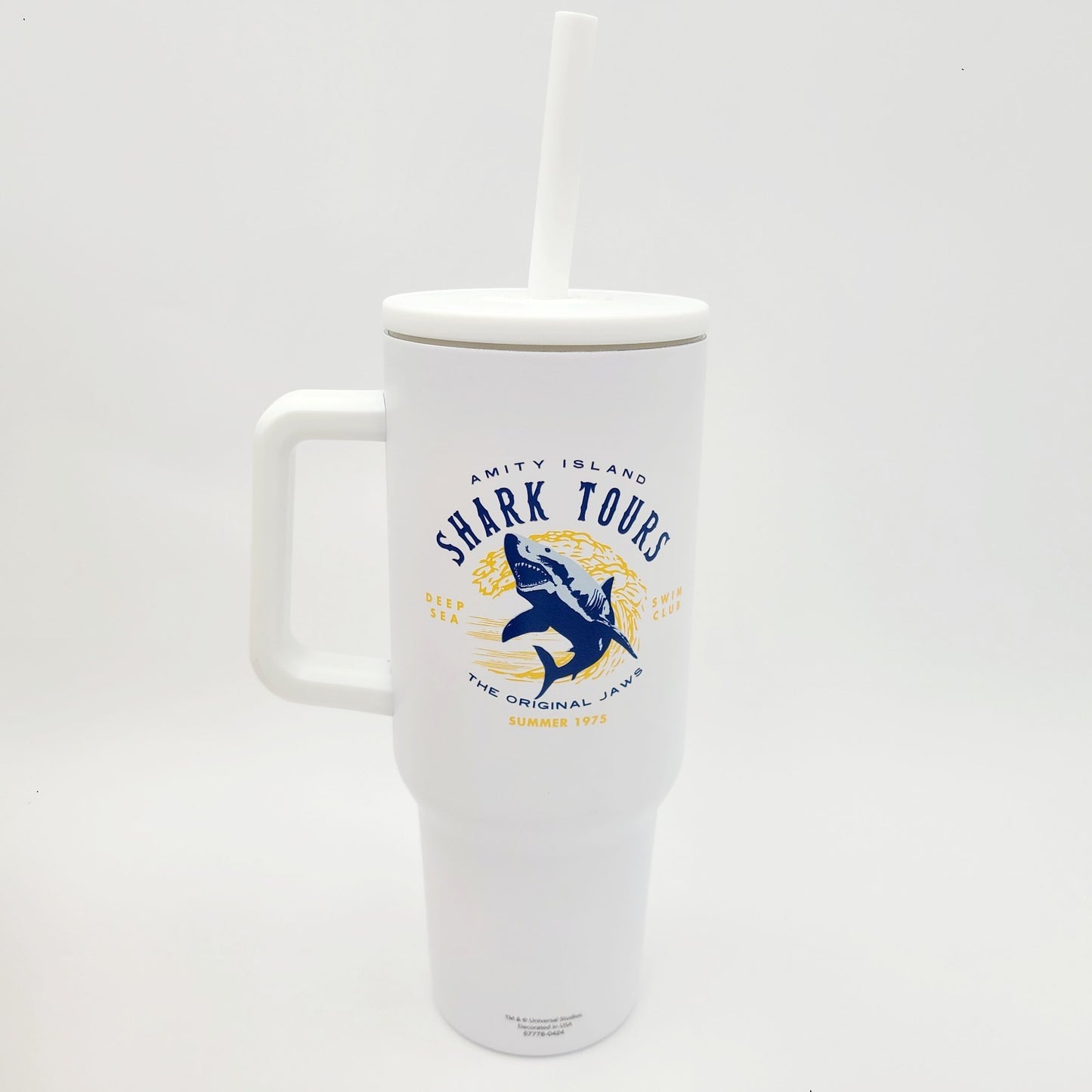 Universal Studios Jaws Shark Tours 40 Oz Tumbler New Orlando Florida 50th Anniv