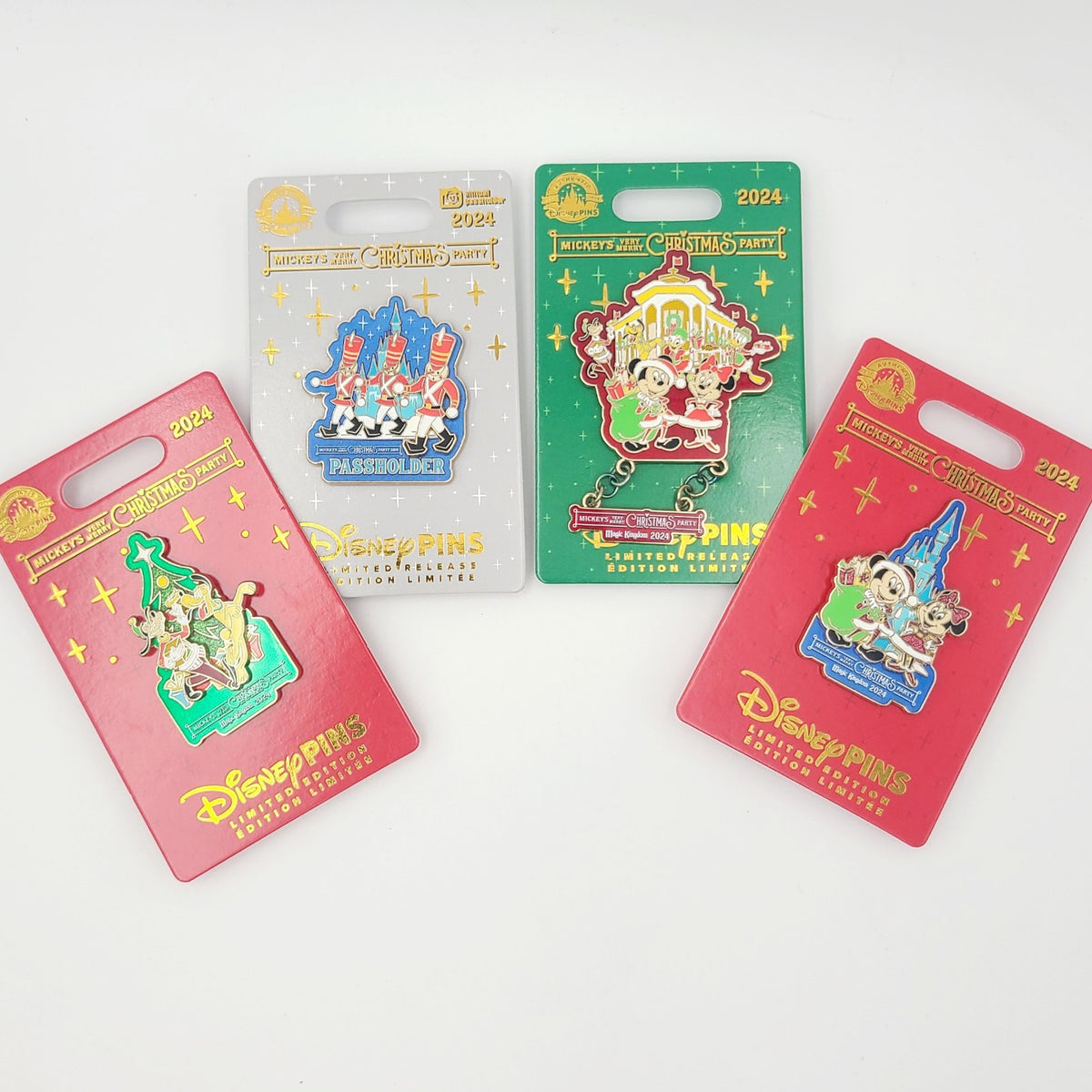 *4 Pin Set* 2024 Disney Parks Mickeys Very Merry Christmas Party Soldiers Minnie