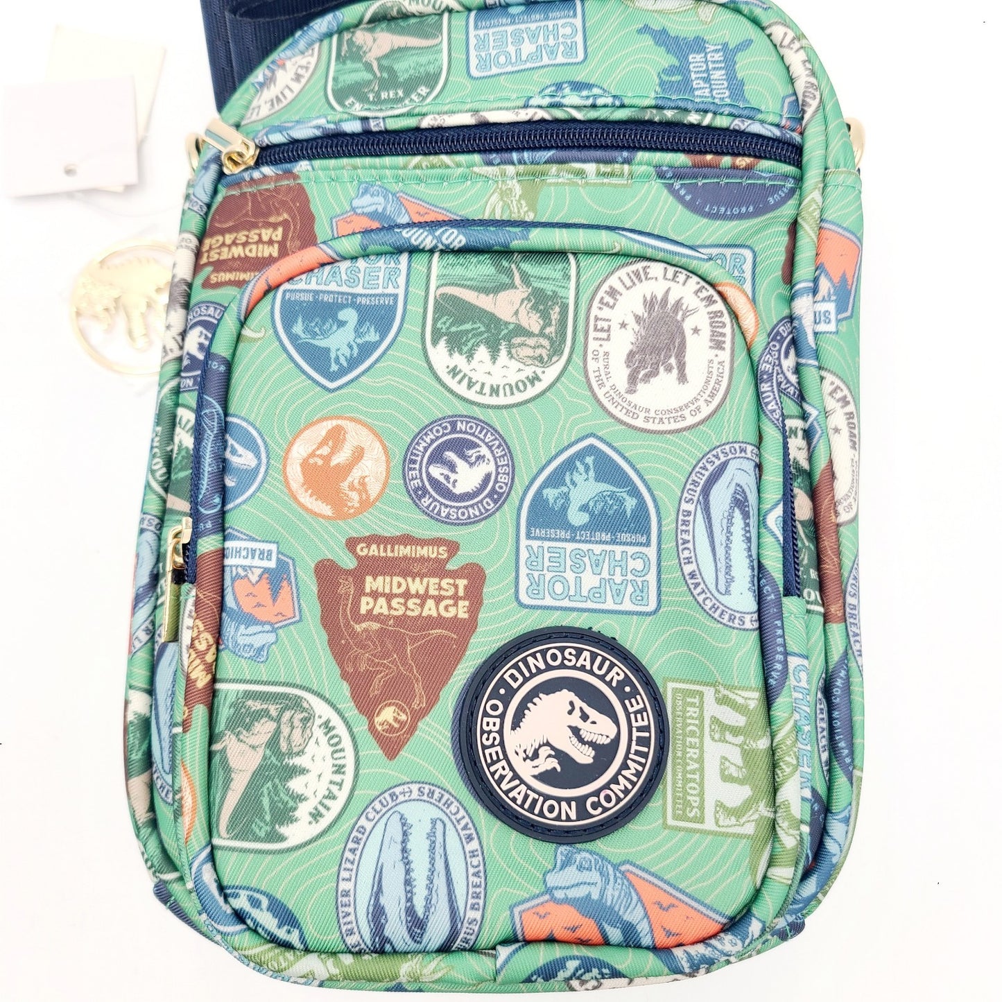 NEW Universal Studios Jurassic World Park Crossbody AOP Dinosaur Observation Bag