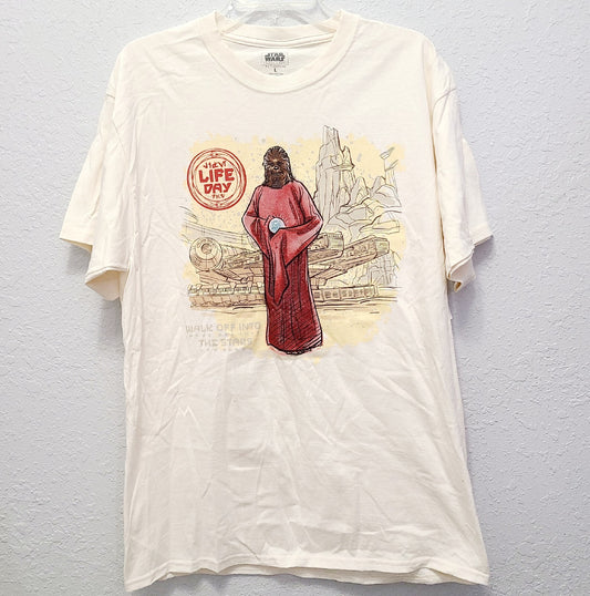LARGE 2021 Disney Parks Star Wars Family Joy Life Day Harmony Chewbacca Shirt