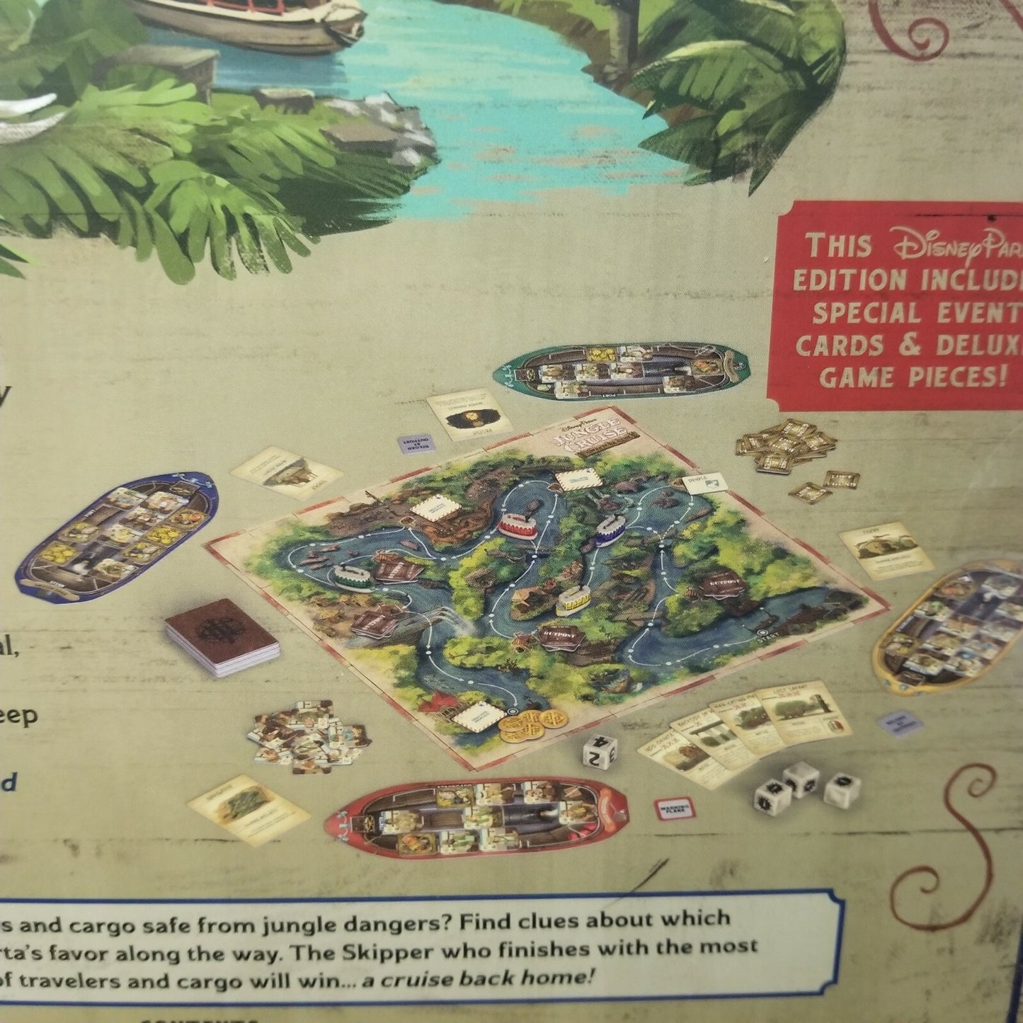 Disney Parks Exclusive Disney World Jungle Cruise Adventure Board Game NEW NIB
