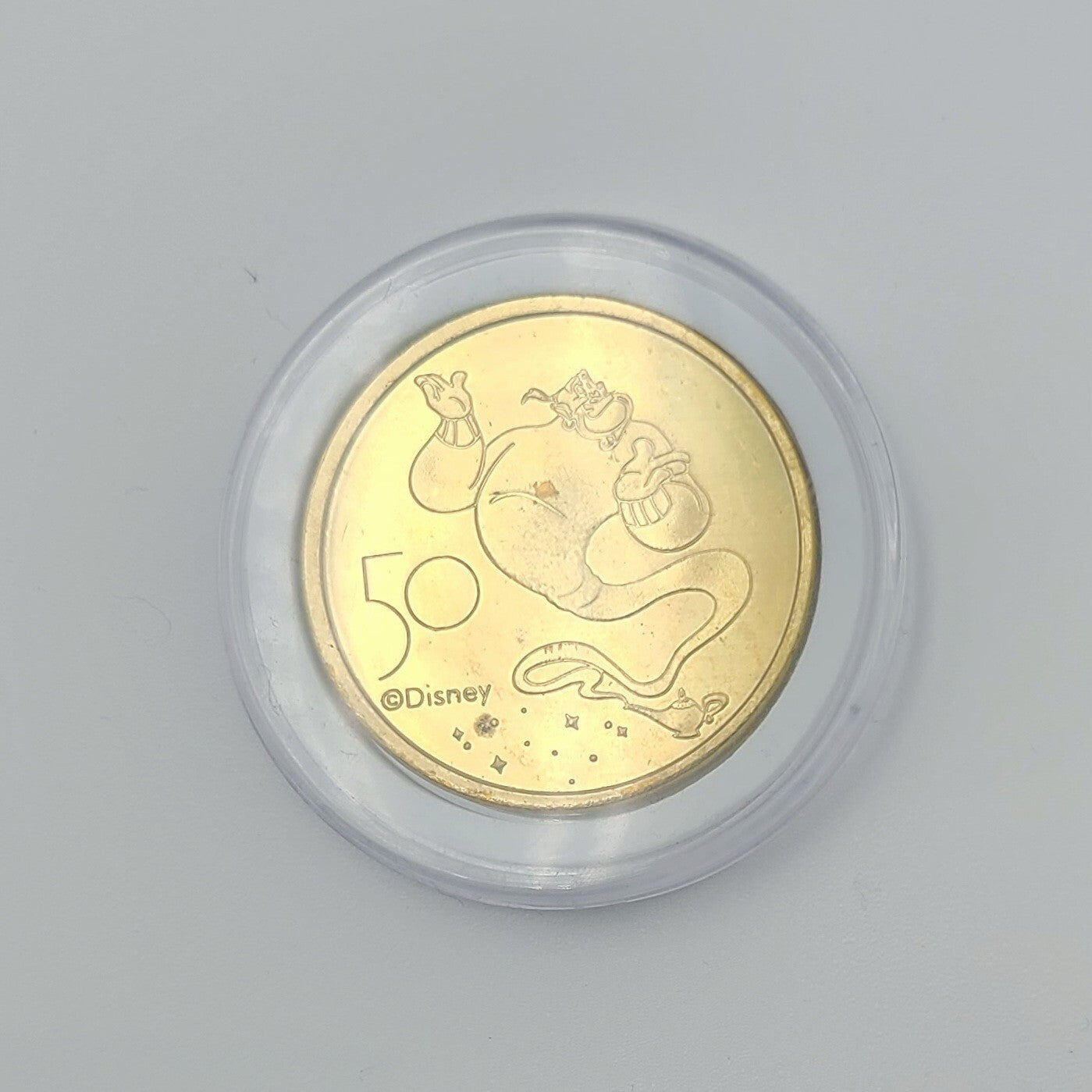 *Genie Coin* Walt Disney World Park 50th Anniv Commemorative in case Aladdin