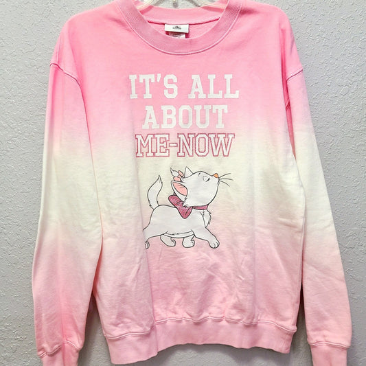 MEDIUM Disney Parks The Aristocats Marie Pink Sweatshirt ITS ALL ABOUT ME-NOW