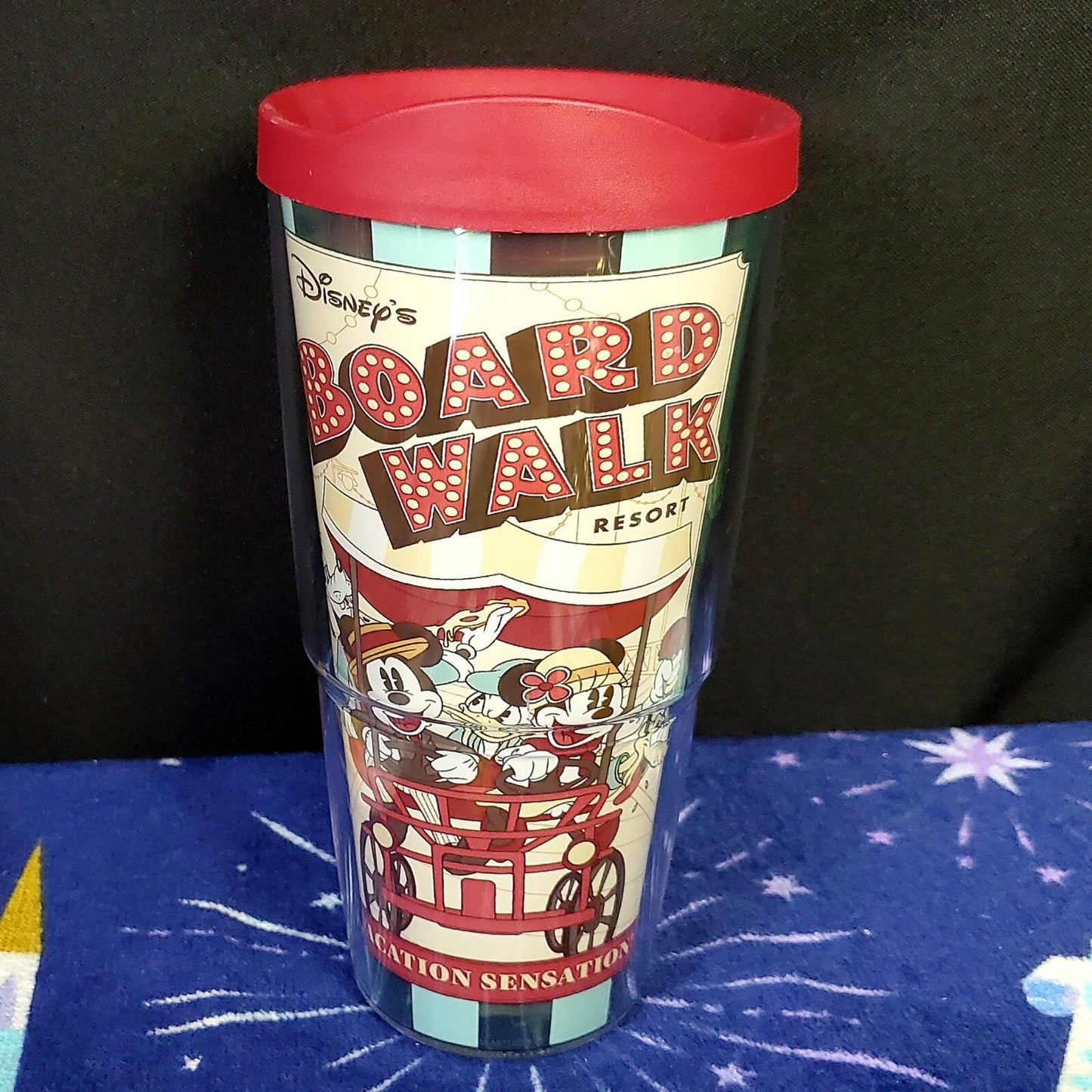 2022 Disney Parks Boardwalk Resort Tervis Tumbler Cup 24oz. Mickey Minnie Mouse