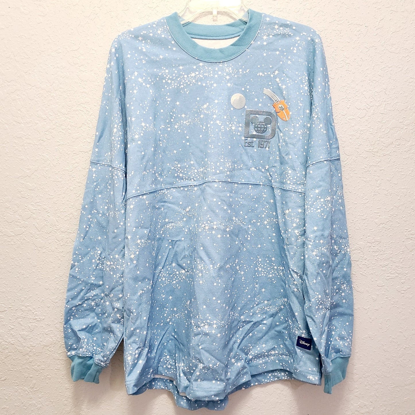 LARGE Walt Disney World Parks Magic Kingdom Tomorrowland Spirit Jersey TRON New