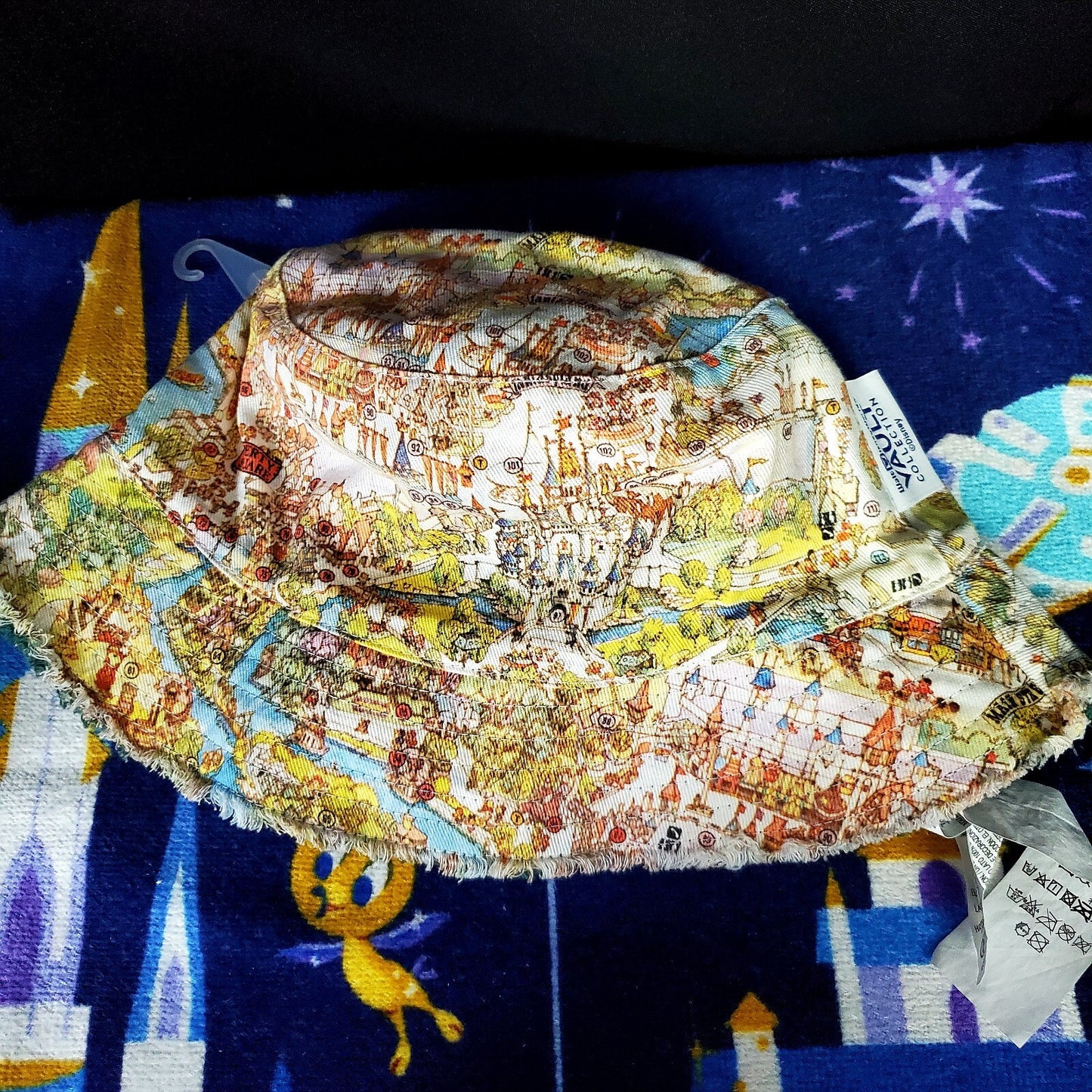 NEW Disney Parks 50th Anniv Vault Magic Kingdom Map Castle Reversible Bucket Hat