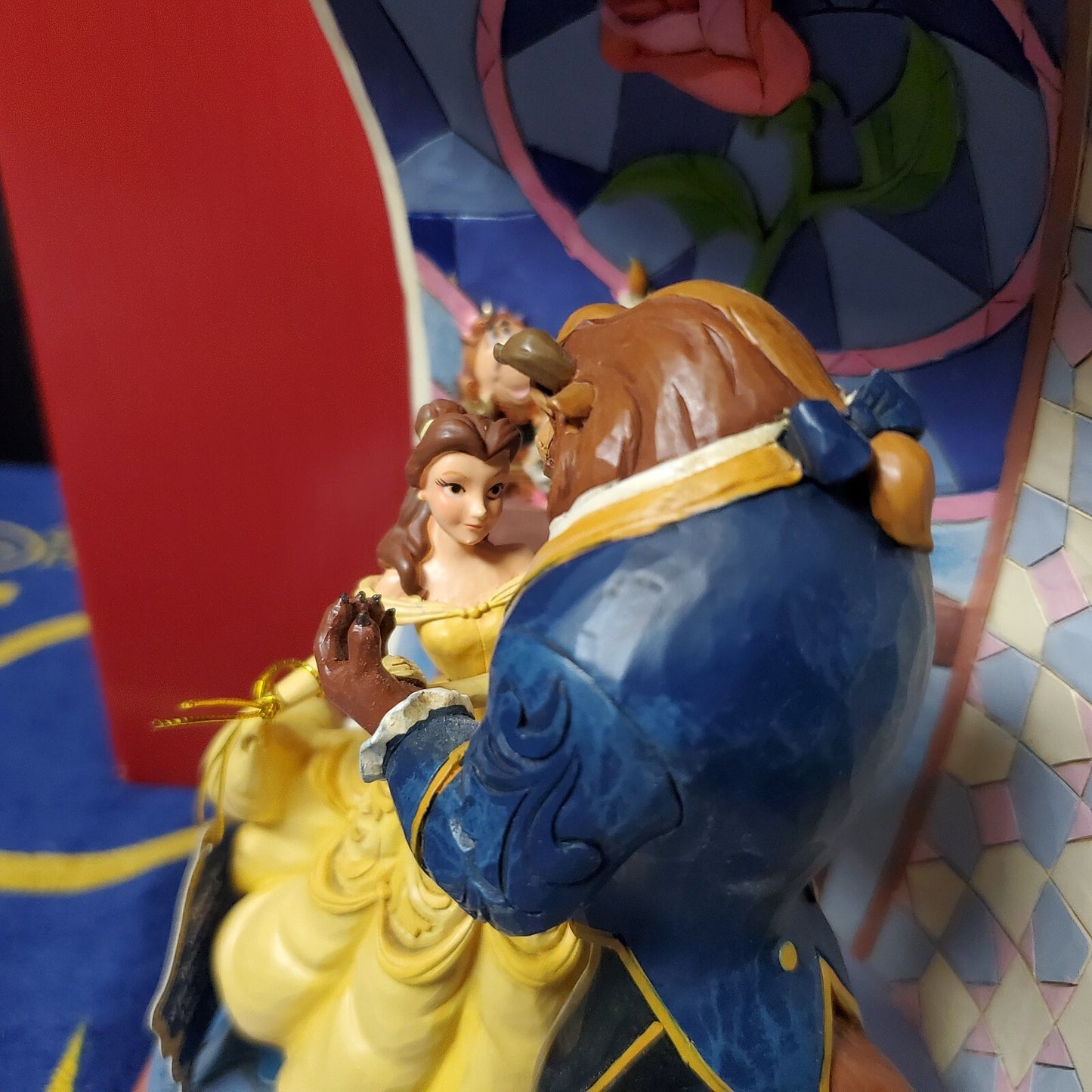 Disney Park Jim Shore 2021 Beauty & Beast 30th Belle Rose Dome Figurine 6008995