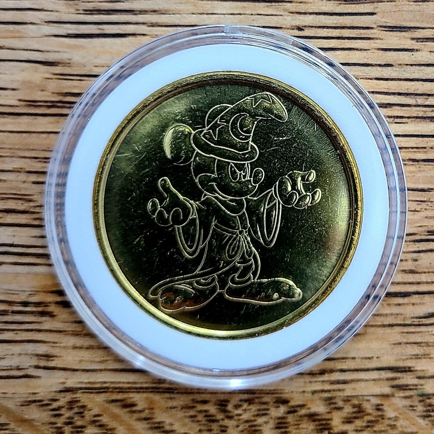 *2024 Sorceror Mickey Coin* Walt Disney World Park Golden Color Metal Medallion