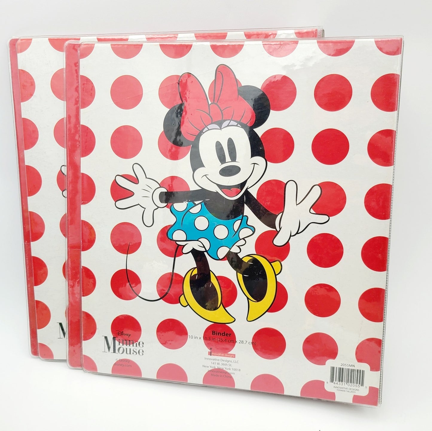 *Lot Of 2* Disney Minnie Mouse Three Ring Binders 10x11.3” Back School Supplies
