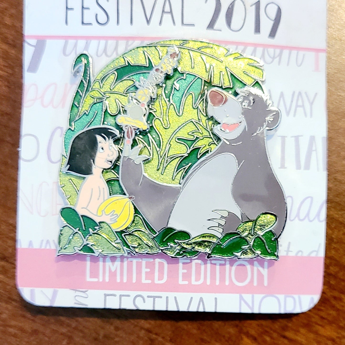 NEW Disney Parks Pin Mowgli & Baloo Jungle Book Epcot Food & Wine Festival 2019