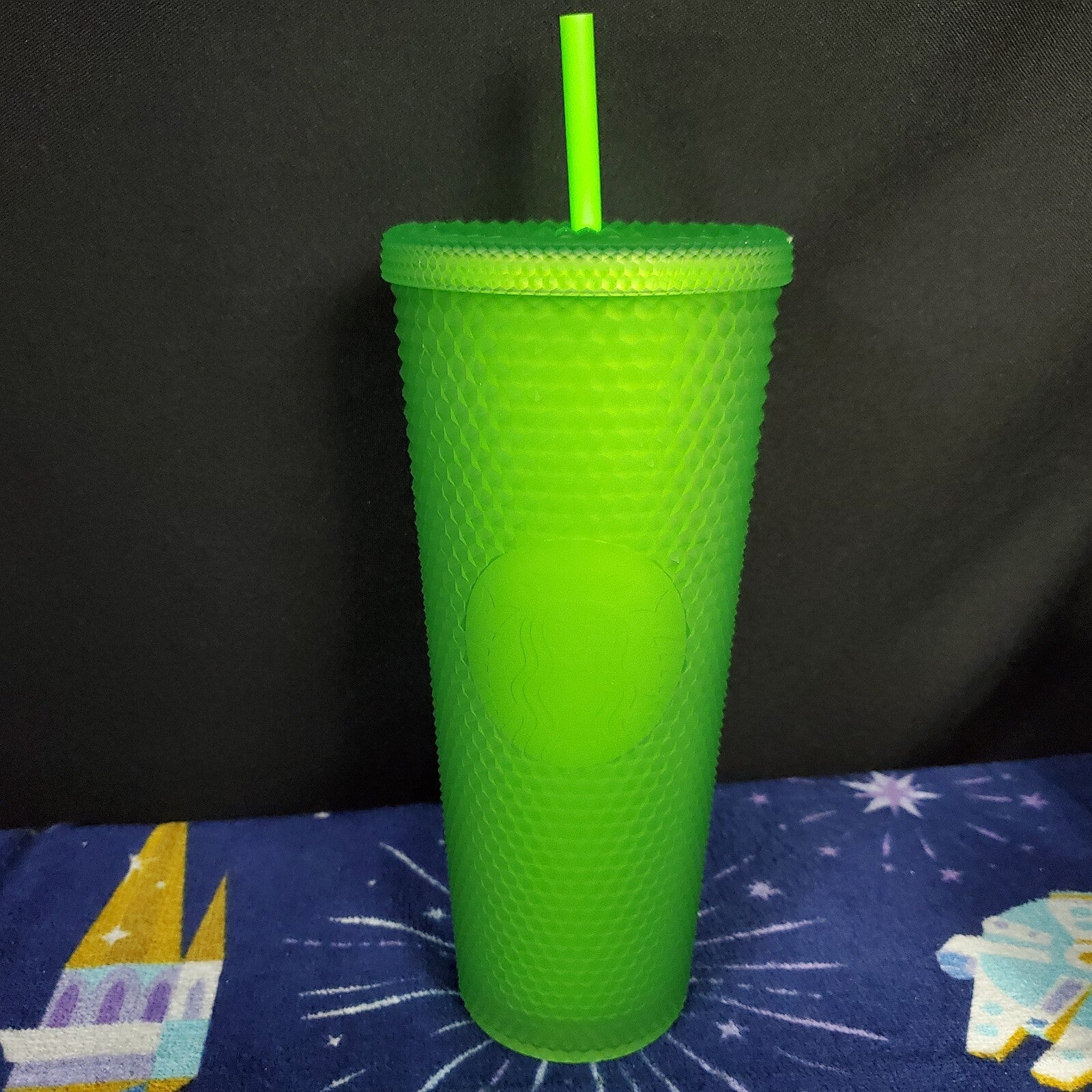 NEW 2022 Disney World Parks Mickey Green Stud Bling Starbucks 24 oz Tumbler Cup