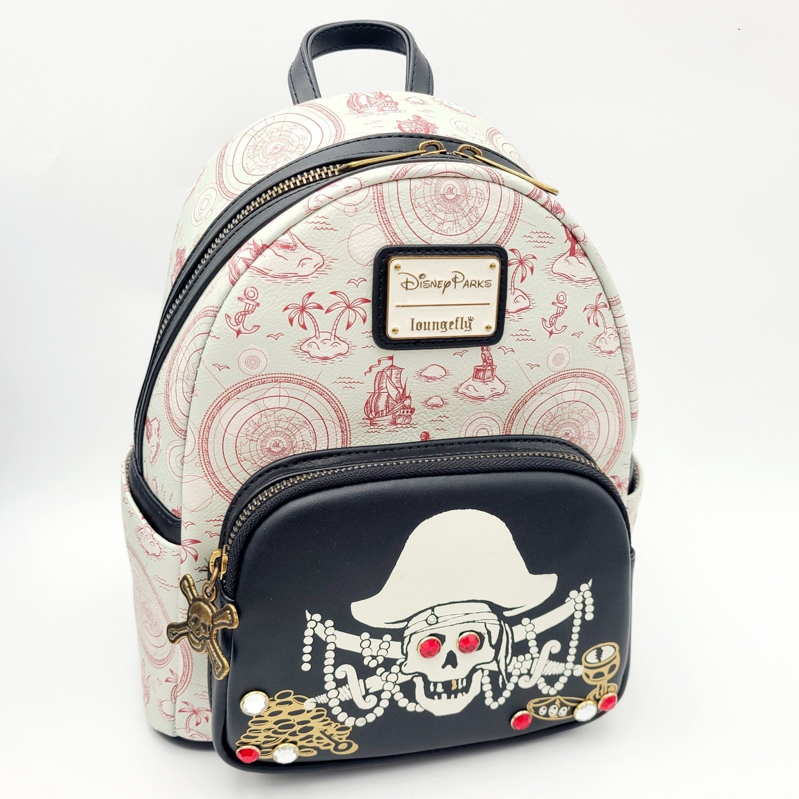 NEW Disney Parks Pirates of the Caribbean GITD Loungefly Mini Backpack Glow Dark