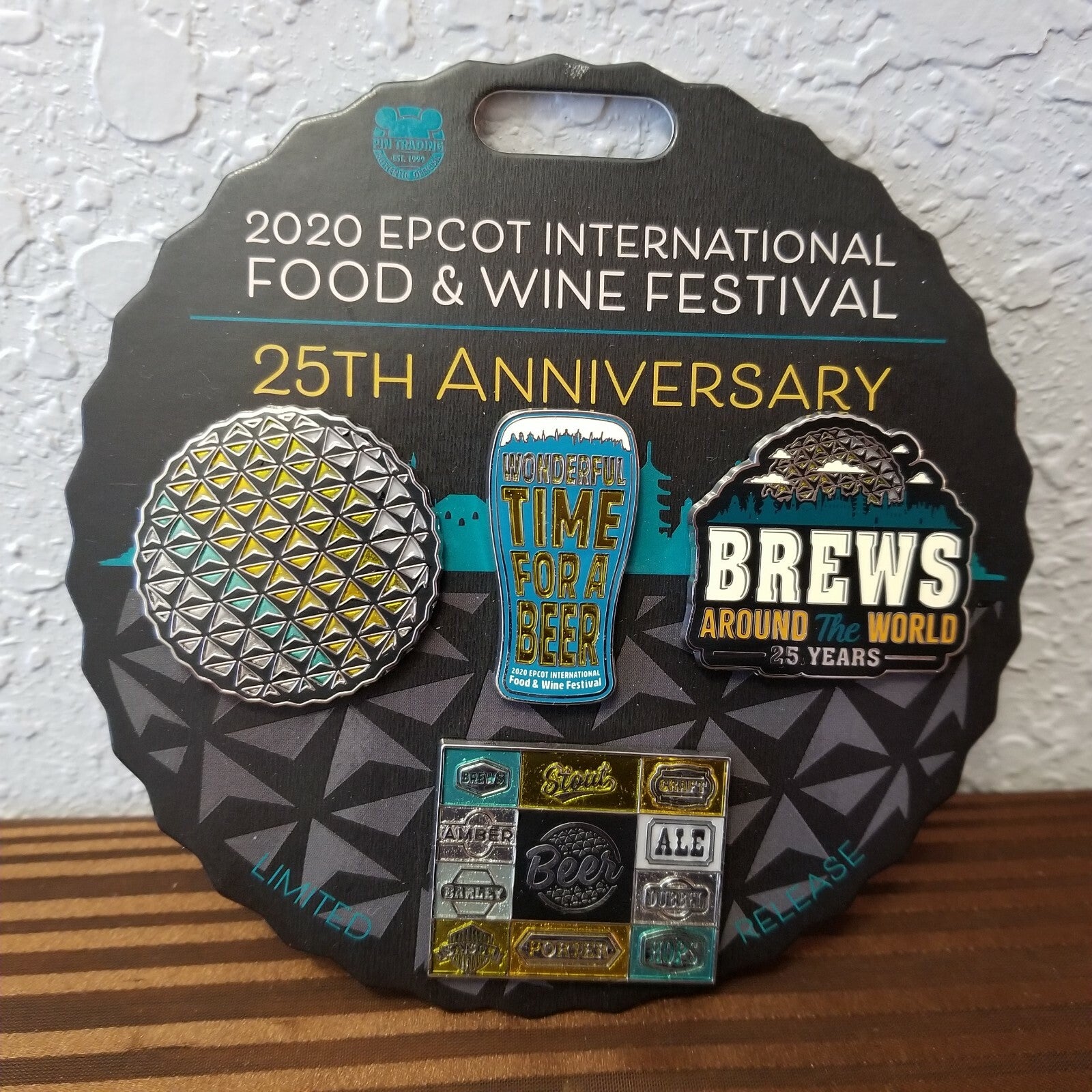 Disney Parks 2020 Epcot Food & Wine Festival Brews Around The World LE 4 Pin Set