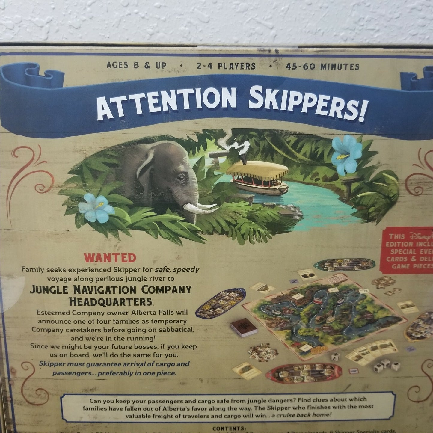 Disney Parks Exclusive Disney World Jungle Cruise Adventure Board Game NEW NIB