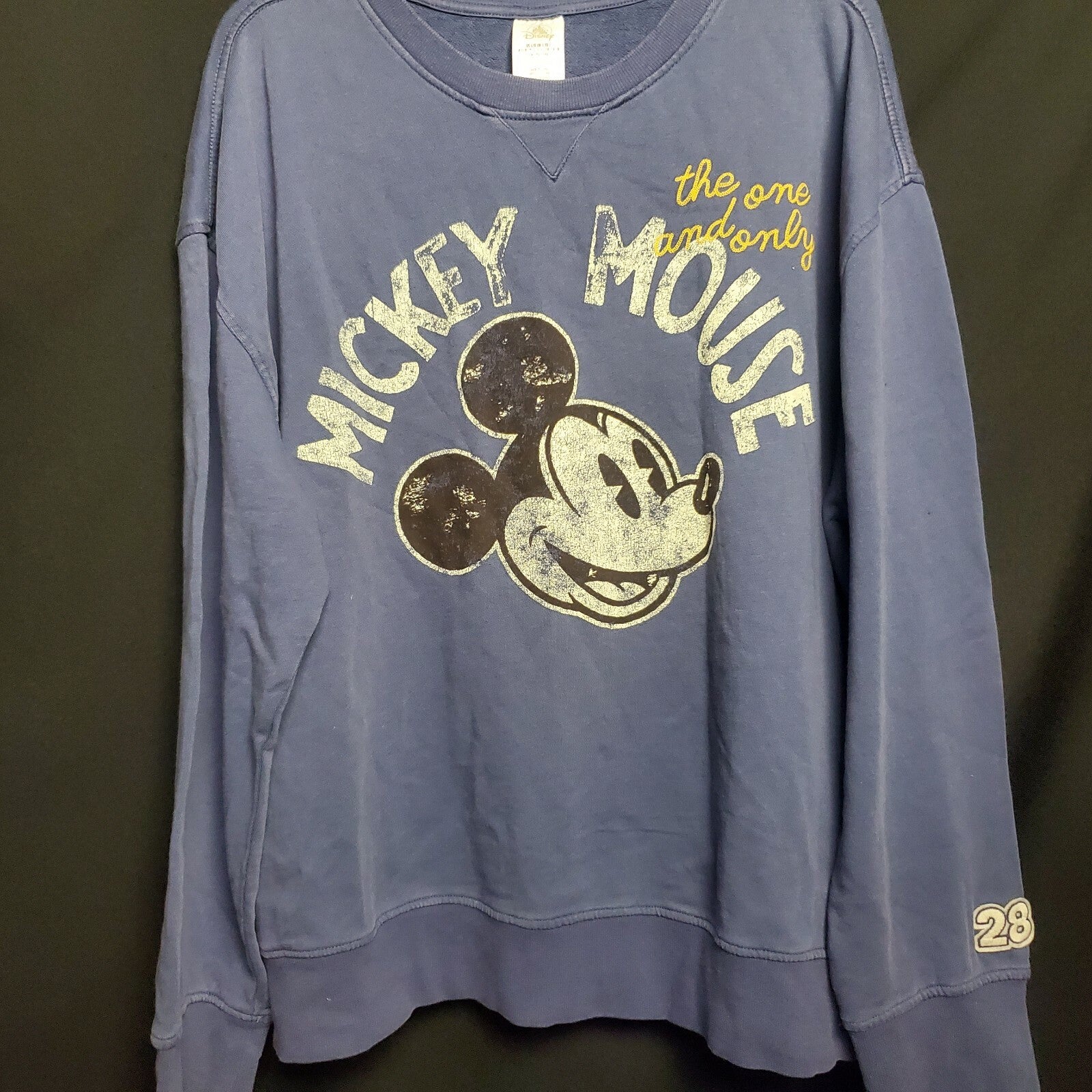 LARGE Walt Disney World Parks One & Only Mickey Mouse Long Sleeve Shirt Sweater