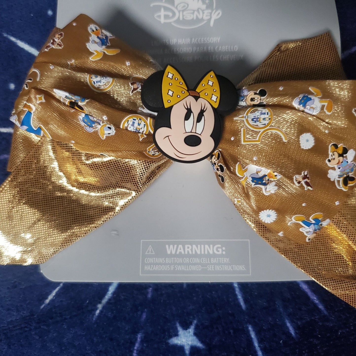 Walt Disney World Parks 50th Anniversary Minnie Mouse Light Up Bow Kids Girl
