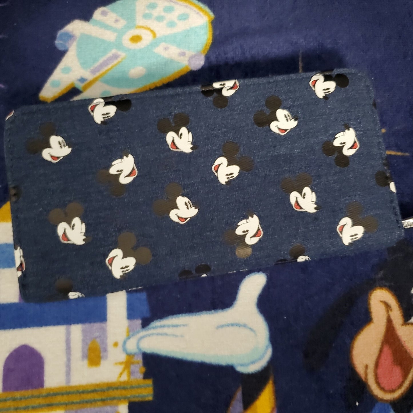 *Loungefly Mini Backpack & Wallet Set* Disney Park Mickey Mouse Blue Denim NEW